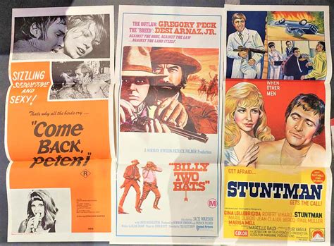 Lot - A Collection of Original Australian Release Movie Day Bill ...