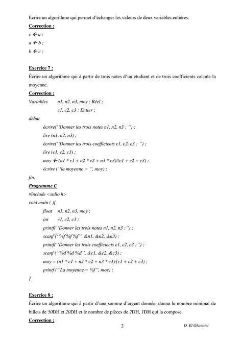 Image result for Algorithme Tableau Exercice Corrige