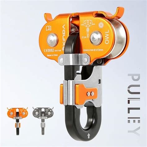 WOMBLE 22KN Zip Line Cable Trolley Fast Speed Dual Pulley Rigging ...