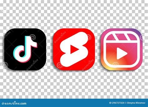 Instagram Reels, TikTok And Yotube Shorts Icons Vector Illustration. Short Video Sharing ... - when was created youtube shorts