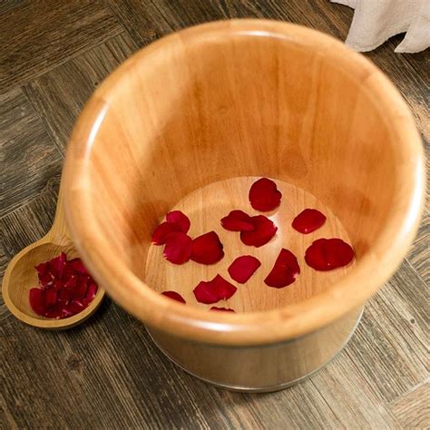 Buy Foot Tub Wooden Foot Basin Oak Foot Bucket, Thick Thermal Foot Bath ...