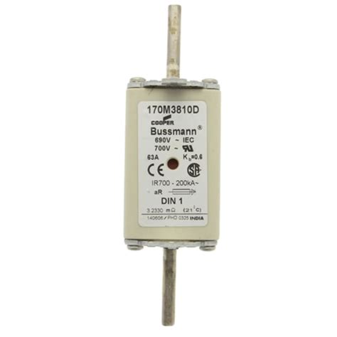 170M3811D Eaton | Eaton 80A Centred Tag Fuse NH1 690V ac | 182-1474 | RS