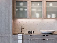 Image result for Washed White Oak & Glass Cabinet