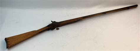 Lot - Antique Early 1800's Black Powder Flintlock Muzzleloader Rifle w ...