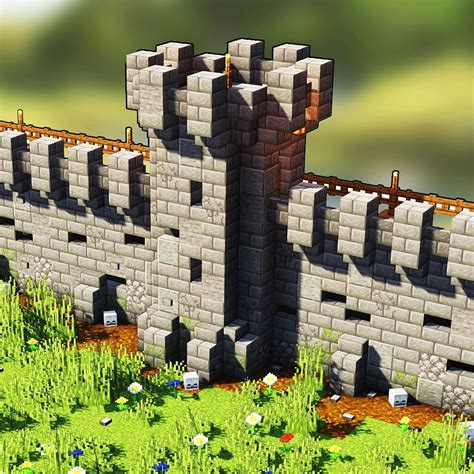 Medieval Wall Minecraft - Minecraft medieval Wall design | Minecraft ...