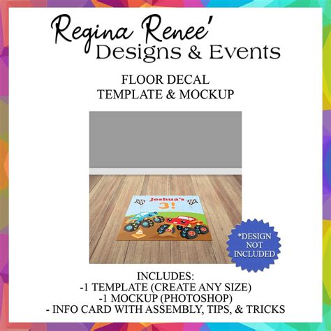 Floor Decal Template & Mockup Custom Floor Decal Custom Decals Party ...