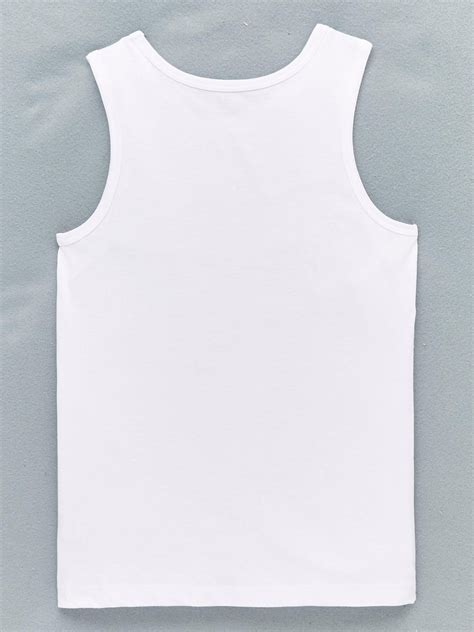 Boys 5 Pack Sleeveless School Vests - White | White vest mens, Sixpack ...