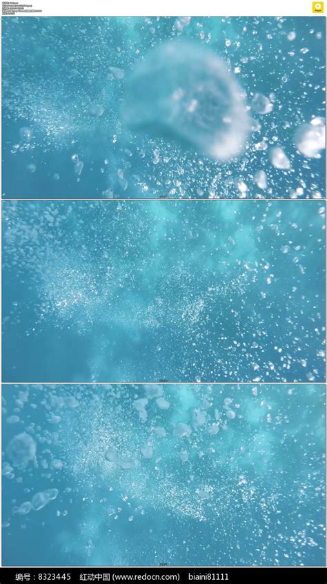 青色水底水泡实拍视频素材图片_实拍素材_编号8323445_红动中国