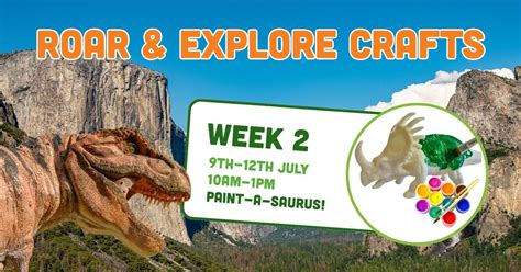 Roar & Explore crafts - Paint-a-saurus, Burpengary Plaza, 10 July 2025 ...