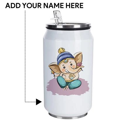 Gannu Printed Customized Steel Sipper Can 350 Ml – Indigifts