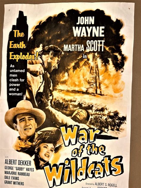 JOHN WAYNE original movie poster from 1959 WAR OF THE WILDCATS used in ...