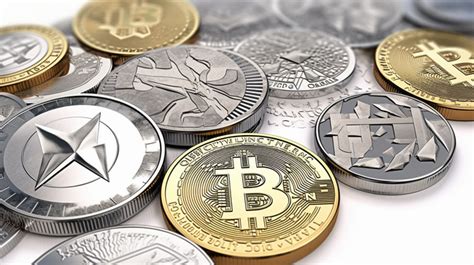 White Background 3d Illustration Of Bitcoin Litecoin And Ethereum ...