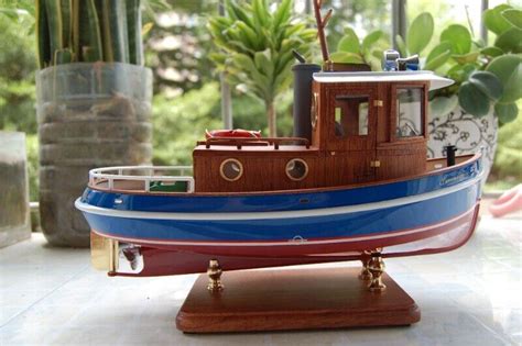 Micro Tug boat M3 1:12 410mm Wooden Model Ship Kit | Ubuy India