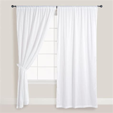 White Cotton Curtain Panels