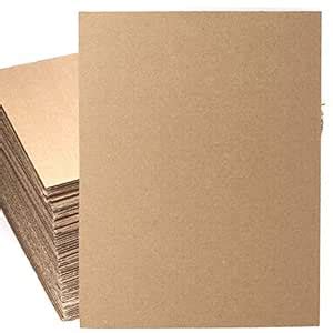 ZOENHOU 50 PCS 11 x 8.5 Inch Corrugated Cardboard Sheets, Single Wall ...