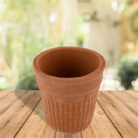 Buy BULBUL Handmade Eco-Friendly Clay Tea Kulhar, 250ml, Brown, 10 ...