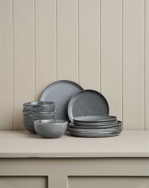 12pc Small Portions Terra Dinner Set / Storm - Robert Gordon Australia