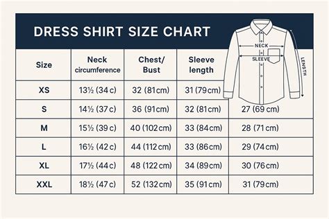 Dress Shirt Size Chart: A Simple Guide for New Designers