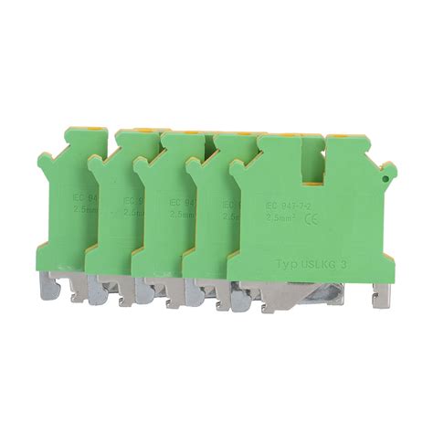 Buy DIN Rail Terminals Block, Pure Copper Flame Retardant Grounding ...