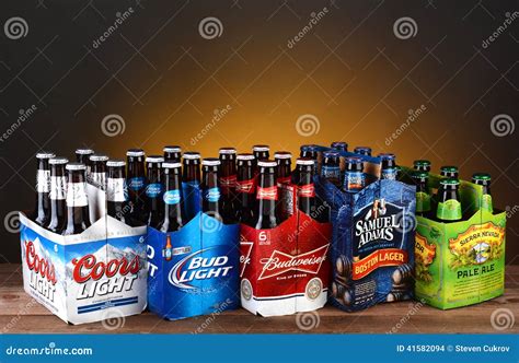 Five Six Packs of Domestic Beer Editorial Stock Image - Image of nevada ...