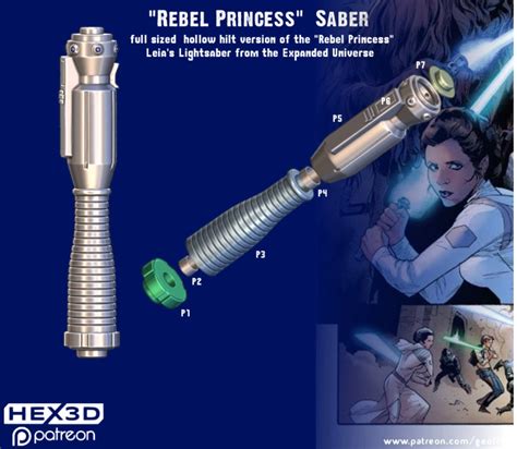 Star Wars Princess Leia Lightsaber Hilt Cosplay Prop 1:1 - Etsy