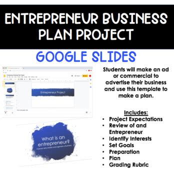 Distance Learning | Entrepreneur Business Plan Project | Google Slides