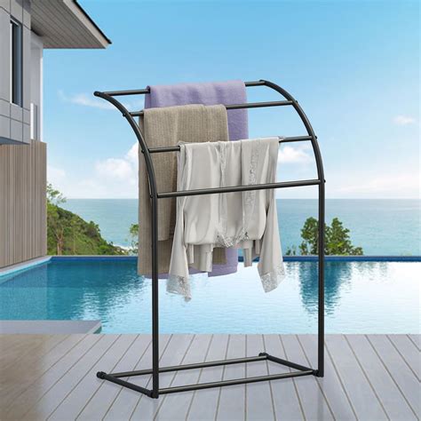 Amazon.com: YINMIT 40 Inch Free Standing Towel Rack, 4 Tier Pool Towel ...