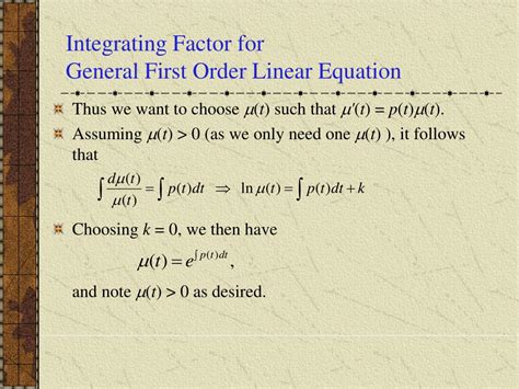 Image result for Integrating Factor Example