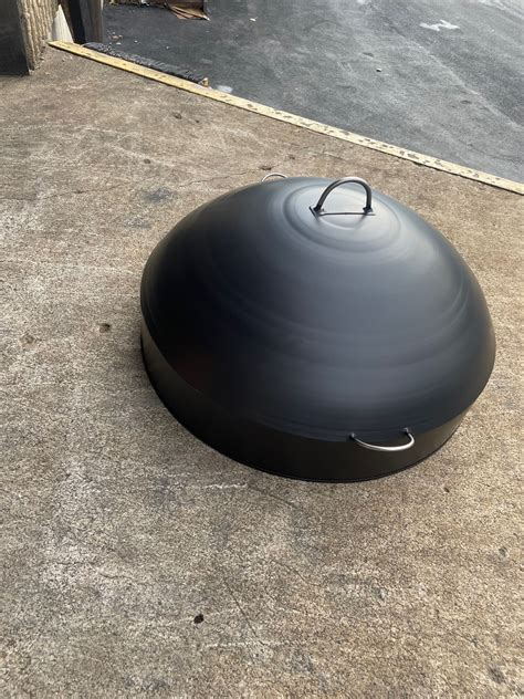 30″ Solid Dome Fire Pit Cover – Adjustable Riser Option