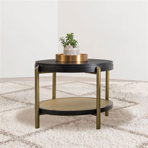 Corrigan Studio Black Round End Table - Wayfair Canada