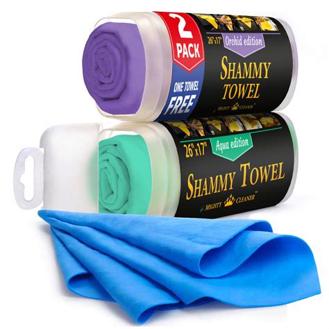 Premium Chamois Cloth for Car - 2pack + 1 Bonus Car Shammy Towel - 26 ...