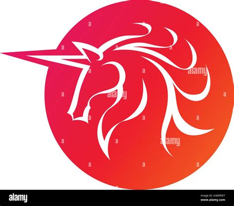 Head of Unicorn Line Art Logo Design Stock Vector Image & Art - Alamy
