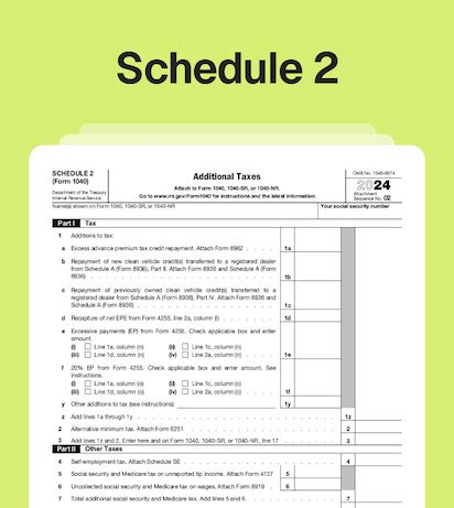 IRS Schedule 2 Tax Form: Additional Taxes Explained