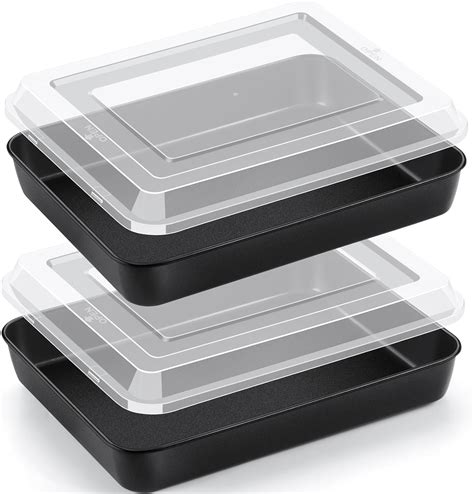 Amazon.com: TeamFar Lasagna Pan with Lid, (2 Pans + 2 Lids), 12.5 ...