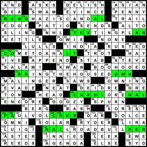 Evan Birnholz's Feb.3 Post Magazine crossword, "NFL Divisions" - The ...