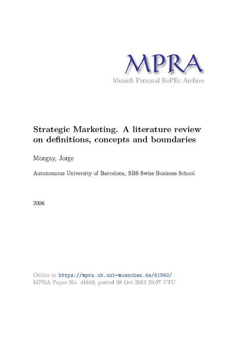 MPRA paper 41840 - Nnn - M PRA Munich Personal RePEc Archive Strategic ...