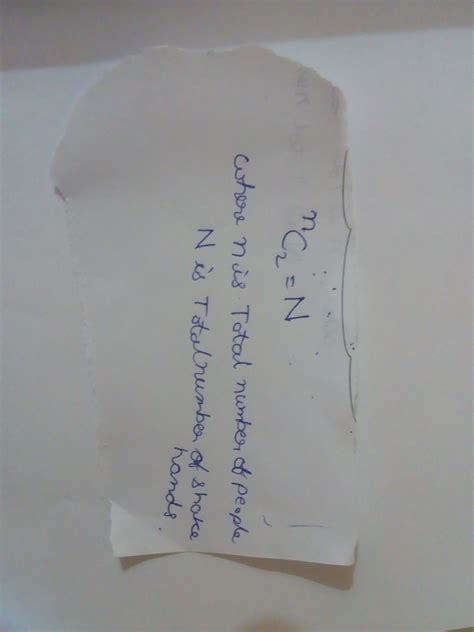 Handshake problem in permutation and combination - Brainly.in