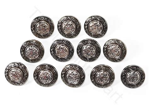 The Design Cart Rose Gold Silver Coat Buttons for Bandhgala Suits ...