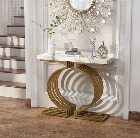 PAKASEPT 63-Inch Long Console Table with Colorful LED Lights and 3 ...