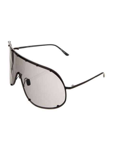 Rick Owens Shield Tinted Sunglasses - Black Sunglasses, Accessories ...