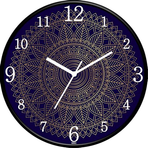 Buy IIK COLLECTION Plastic Abstract Designer Analouge Round Wall Clock ...