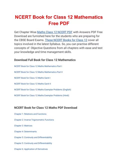 Image result for AHSEC Class 12 NCERT Book Math PDF