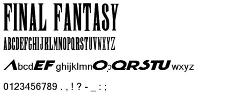Final Fantasy Font | Fancy Various