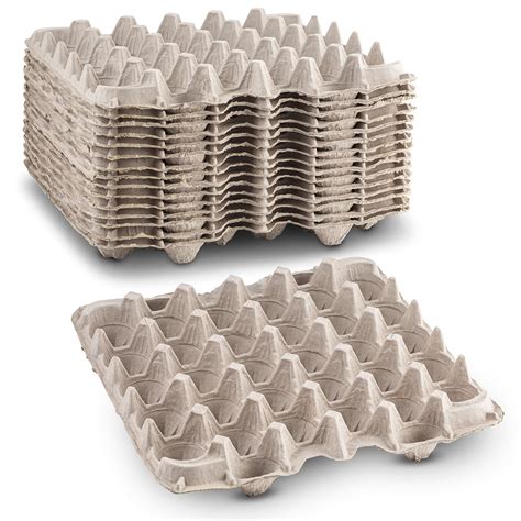 Buy MT ProductsEgg Crates, Egg Flat Cartons Bulk Holds 30 Eggs - Pulp ...