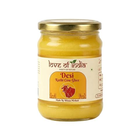 Love of India A2 Ghee 500 ml | Rathi Cow Bilona Ghee | Crafted with ...