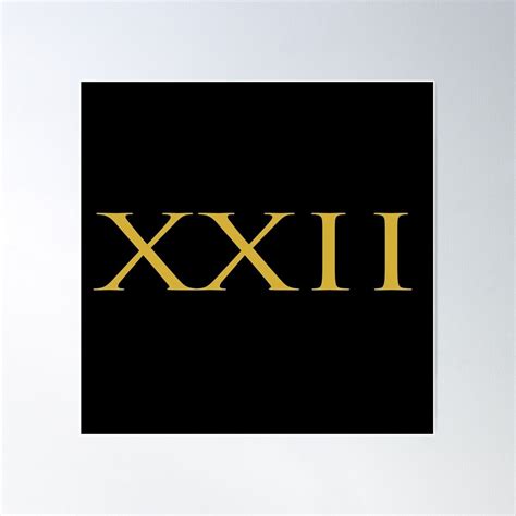 "Number 22 Roman Numeral XXII Gold" Poster for Sale by nocap82 | Gold ...