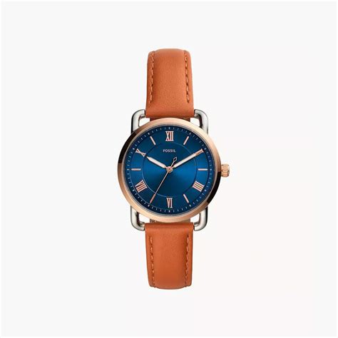 Fossil Copeland Three-HandTan Leather Watch – The Watch Factory