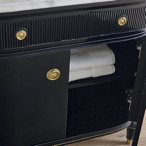 Regency Bow Front 72" Double Bath Vanity with Carrara Marble & Gold Accents