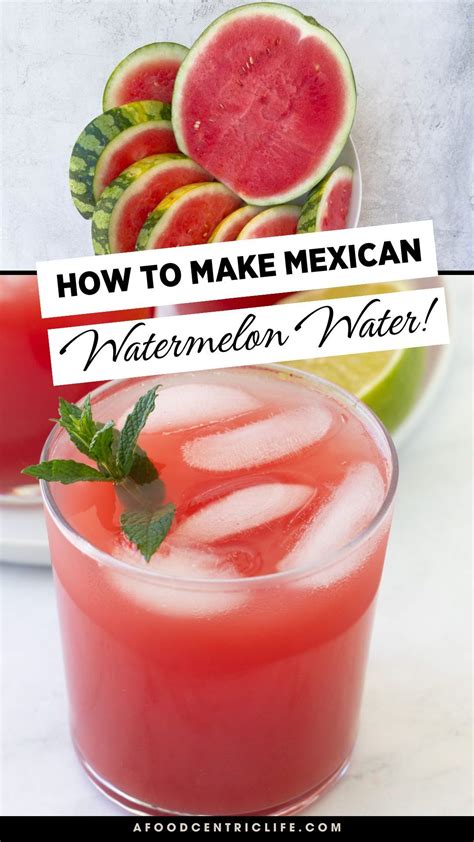 How to Make Mexican Watermelon Water | Recipe | Watermelon water recipe ...