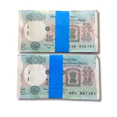 Rare Rs 5 Note Packet - Bimal Jalan Uncirculated Condition